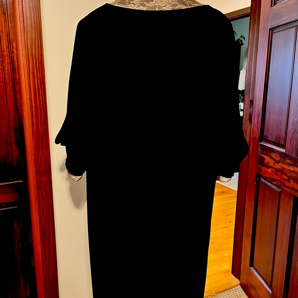 Ralph Lauren black Jersey dress with peekaboo arms.
